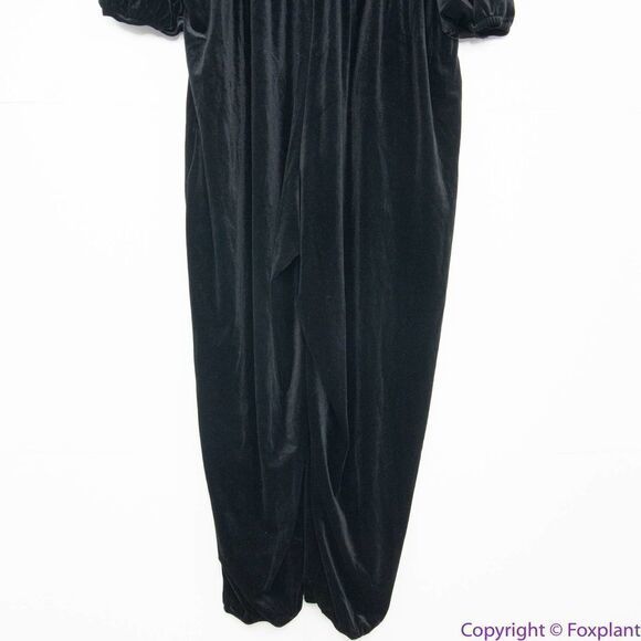 NEW Eloquii black Relaxed Velvet Jumpsuit with pockets, 26/28 - Picture 8 of 16